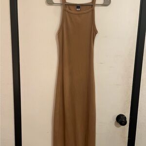 Old Navy Brown Sheath Maxi Dress Sleeveless Halter